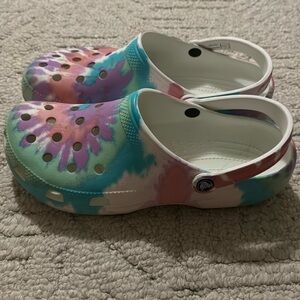 Tie dye Crocs